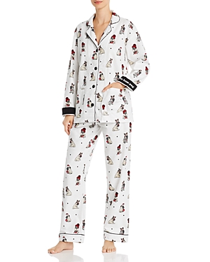Pj Salvage Printed Flannel Pajama Set In Ba Hum Bug