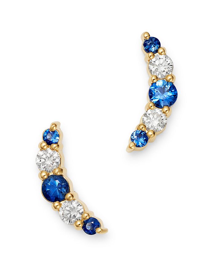 Sapphire sales climber earrings