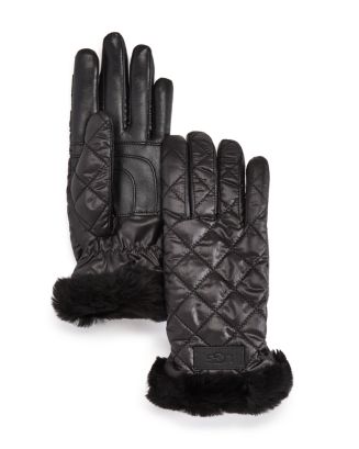 UGG® Quilted Shearling Cuff Tech Gloves | Bloomingdale's