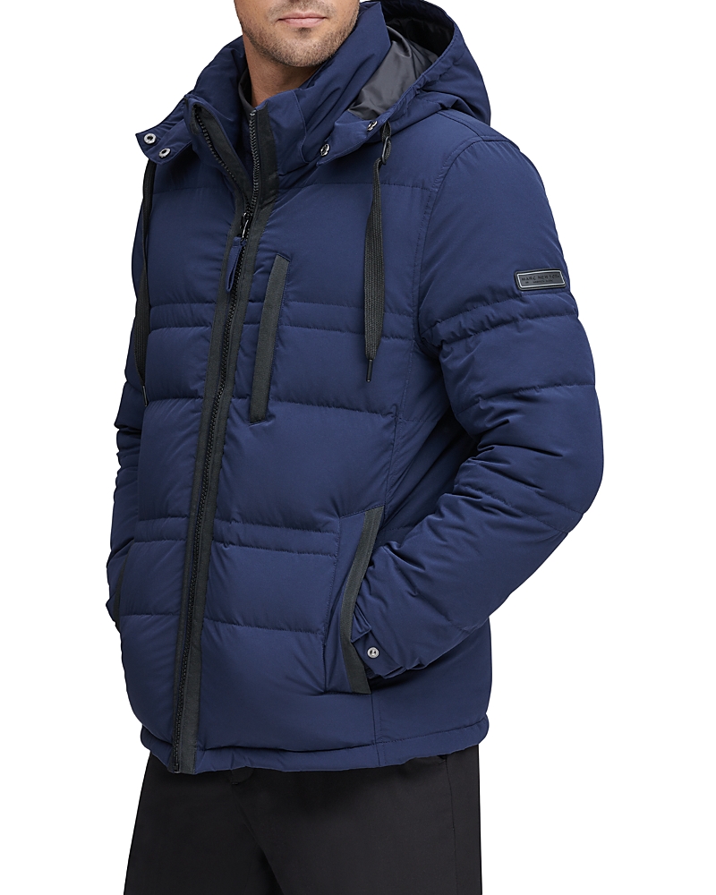 Marc New York Men's Huxley Crinkle Down Jacket With Removable Hood In Ink