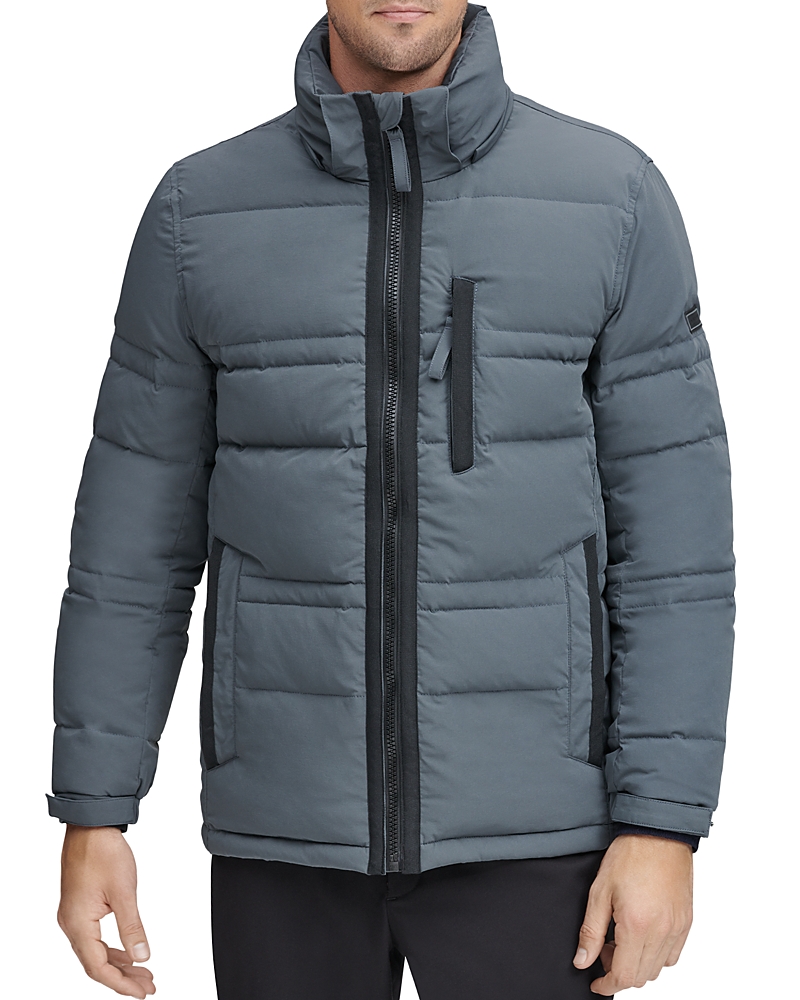 Marc New York Men's Huxley Crinkle Down Jacket With Removable Hood In Charcoal