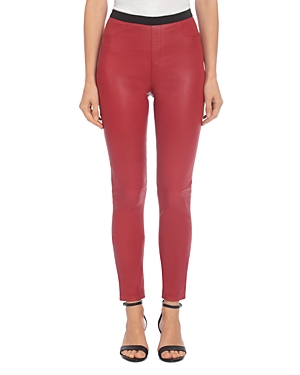 Bagatelle.city Bagatelle. City Stretch Leather Leggings In Red