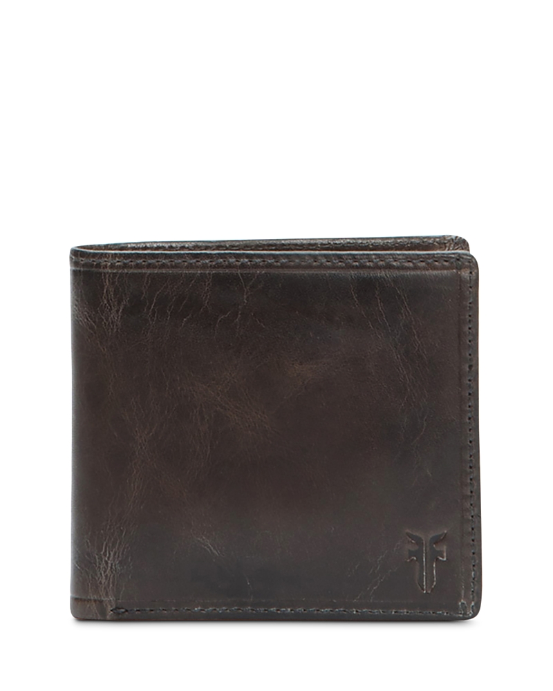 Frye Logan Leather Bi-fold Wallet In Slate