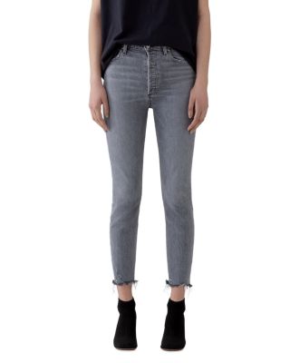 grey cropped skinny jeans