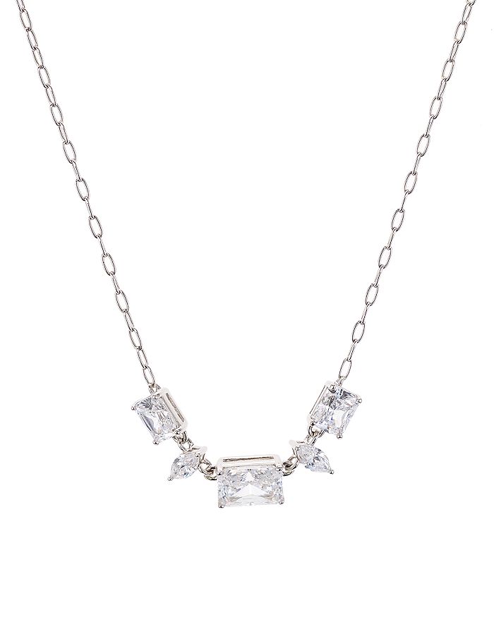 Nadri Rae Small Frontal Necklace, 16 In Silver