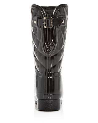 Women's Refined Quilted Gloss Rain Boots