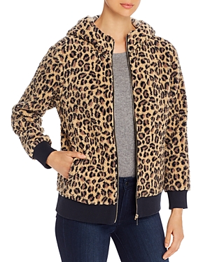 Calvin Klein Leopard-print Faux-fur Zip Hoodie