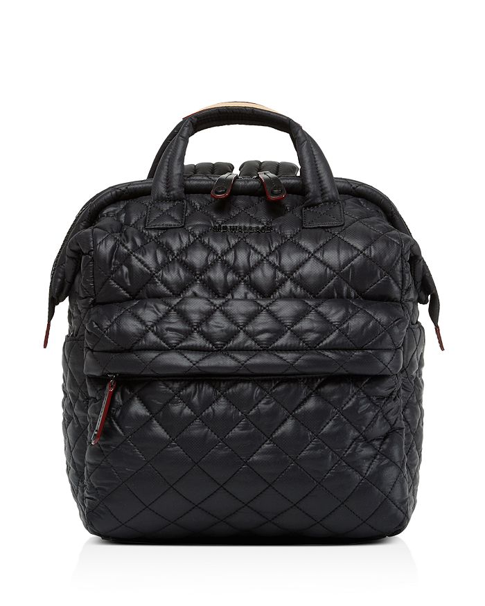 Mz Wallace Small Top Handle Backpack In Black