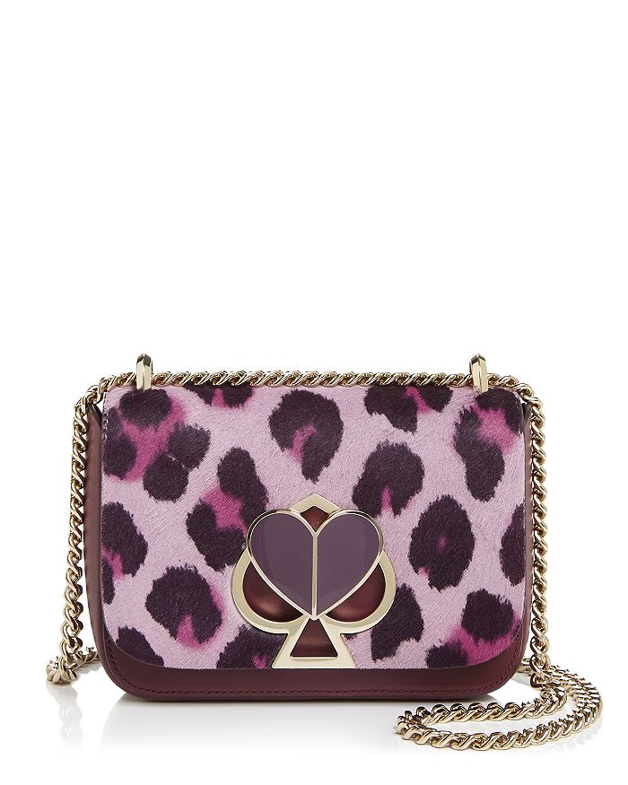 Kate Spade New York Small Convertible Chain Calf Hair & Leather Shoulder Bag In Purple Multi/gold