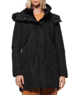 faux fur trim anorak