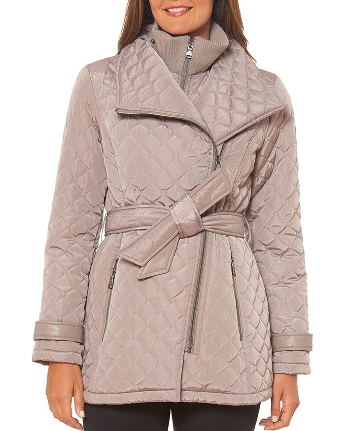 Vince Camuto Short Quilted Coat In Thistle