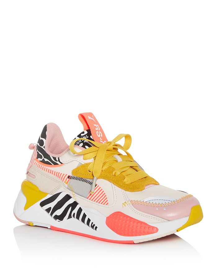 PUMA WOMEN'S RS-X UNEXPECTED MIXES MIXED-MEDIA LOW-TOP trainers,37180801