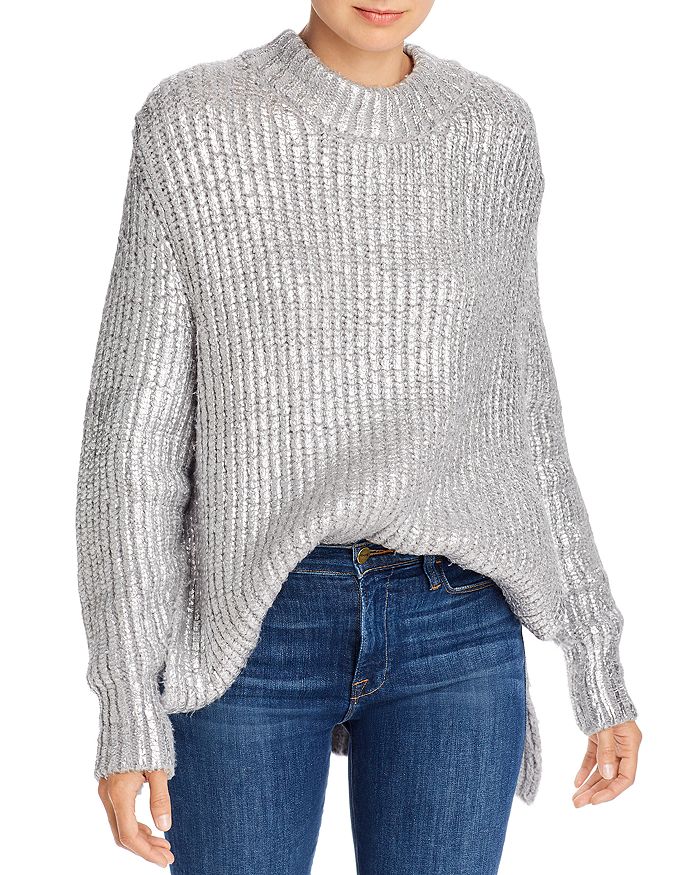 SEE BY CHLOÉ SEE BY CHLOE COATED METALLIC RIBBED KNIT jumper,S20SMP04510
