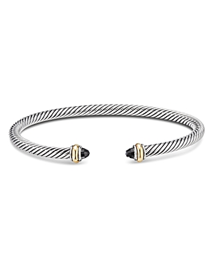 Photos - Bracelet David Yurman Cable Classic  with Black Onyx and 18K Yellow Gold Bl 