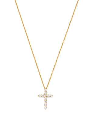 Bloomingdale's Diamond Cross Pendant Necklace in 14K Yellow Gold, 0.50 ct. t.w. - 100% Exclusive
