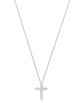 Bloomingdale's - Diamond Cross Pendant Necklace in 14K Yellow, White, or Rose Gold - 100% Exclusive