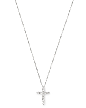 Bloomingdale's Diamond Small Cross Pendant Necklace in 14K White Gold, 0.33 ct. t.w. - 100% Exclusiv