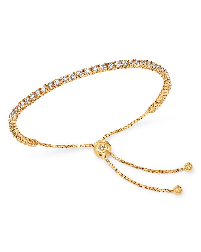 Bloomingdale's Diamond Tennis Bolo Bracelet In 14k Yellow Gold, 2.5 Ct. T.w. - 100% Exclusive In White/gold