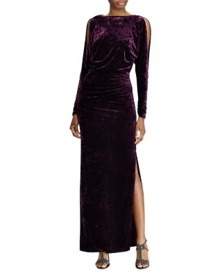 ralph lauren purple velvet dress