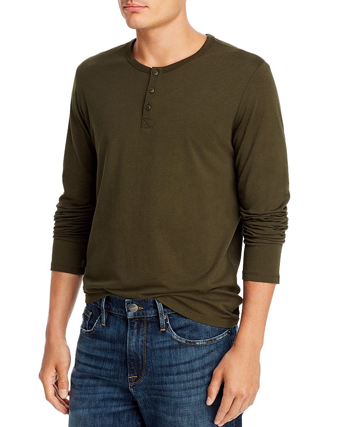 ATM ANTHONY THOMAS MELILLO LONG SLEEVE HENLEY - 100% EXCLUSIVE,AM4094-GAB