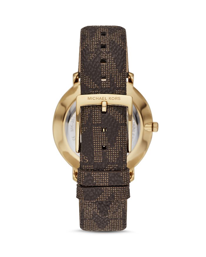 Shop Michael Kors Pyper Watch, 38mm In White/brown