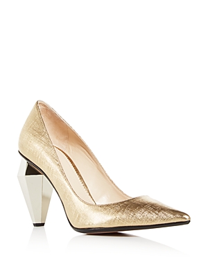 Marc Jacobs Women's The Pump Pointed-toe Pumps In Gold