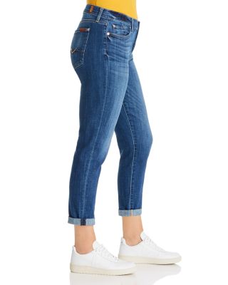 Josefina High Rise Cropped Boyfriend Jeans in Broken Twill Vanity