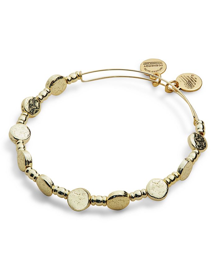 Alex And Ani Coin Charm Bangle Bracelet In Gold