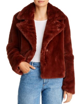 FRAME Oversized-Lapel Faux-Fur Jacket | Bloomingdale's
