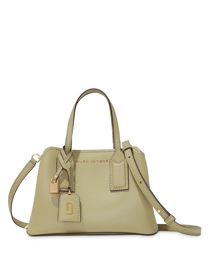 Marc Jacobs The Editor Leather Satchel In Moss/gold