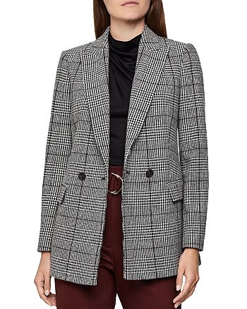 REISS Tanna Wool-Blend Plaid Blazer | Bloomingdale's