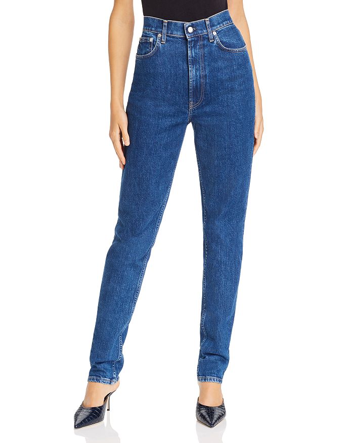 HELMUT LANG FEMME HI SPIKES JEANS IN ACC BRIGHT STONE,J09DW202