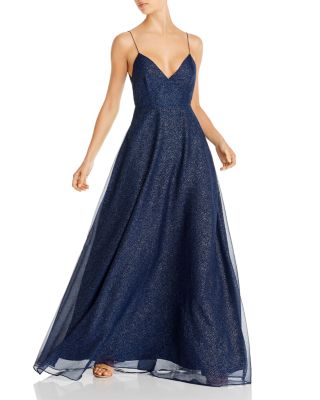 avery g satin ball gown