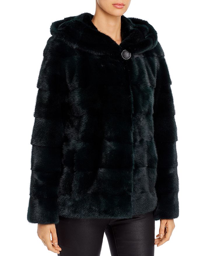 Maximilian Furs Short Mink Fur Coat - 100% Exclusive In Deep Forest