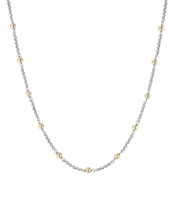 David Yurman - Sterling Silver & 18K Yellow Gold Cable Collectibles Bead & Chain Necklace, 36"