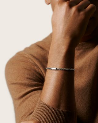 Sterling Silver Classic Chain Box Chain Bracelet