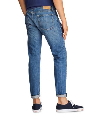 Varick Slim Straight Jeans in Medium Blue