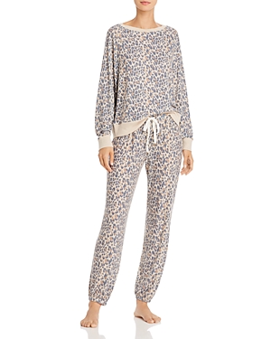 Shop Honeydew Star Seeker Pajama Set In Brown Natural Leopard In Brown/natural Leopard
