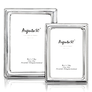 Argento Sc Argento Double Bead Sterling Silver Frame, 8 X 10