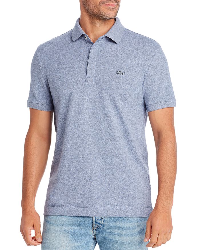 Lacoste Paris Regular Fit Polo Shirt In Light Blue Chine