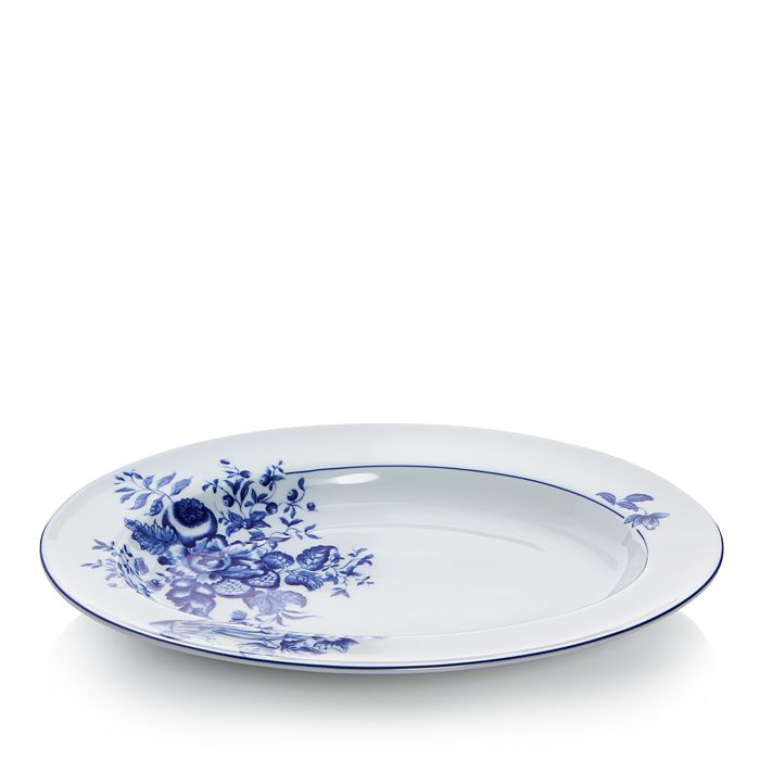 Mottahedeh Emmeline Large Platter In Blue/wht
