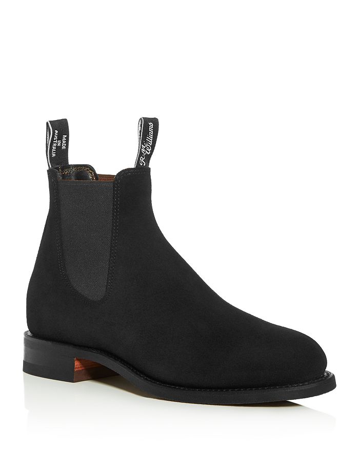 R.m.williams R.m. Williams Black Suede Comfort Craftsman Chelsea Boots