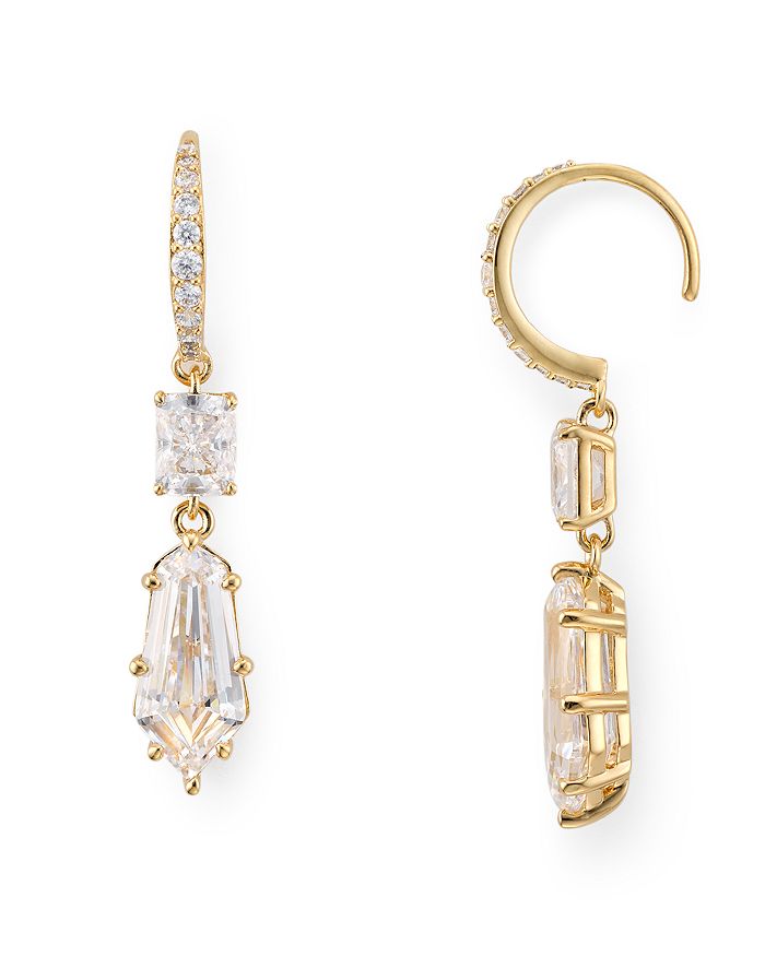 Nadri Eliza Drop Earrings In Clear/gold