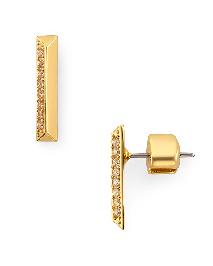 Kate Spade New York Raise The Bar Pave Stud Earrings In Gold | ModeSens