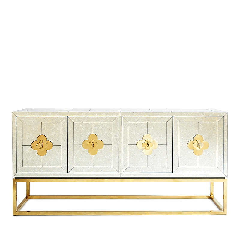 Jonathan Adler Delphine Buffet In Mirrored/brass