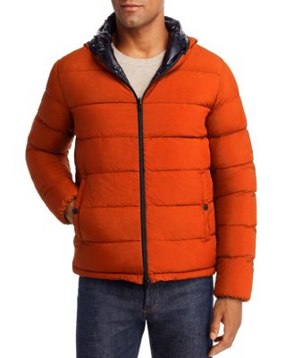 black and orange puffer jacket mens