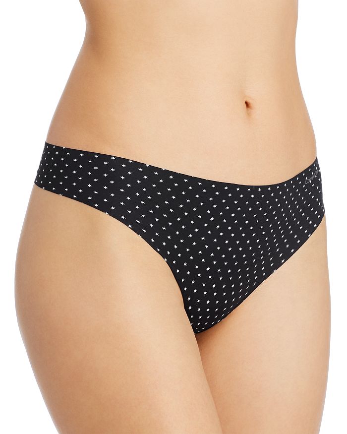 Calvin Klein Invisibles Thong In Twinkle Stars/black