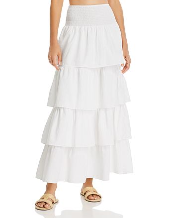 Weworewhat Onia X Paloma Tiered Ruffle Cotton Skirt Bloomingdale S