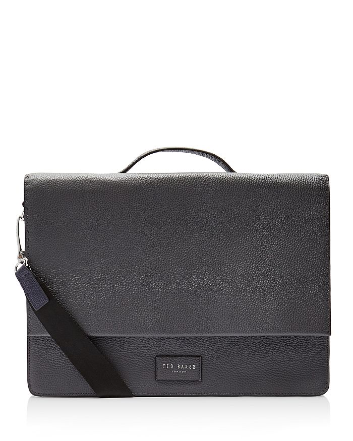 Ted Baker Housed Leather Satchel In Grey