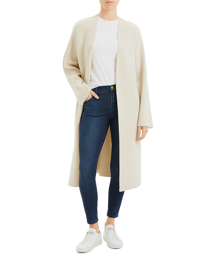 THEORY WHIPSTITCHED WOOL-BLEND COAT,J0911705